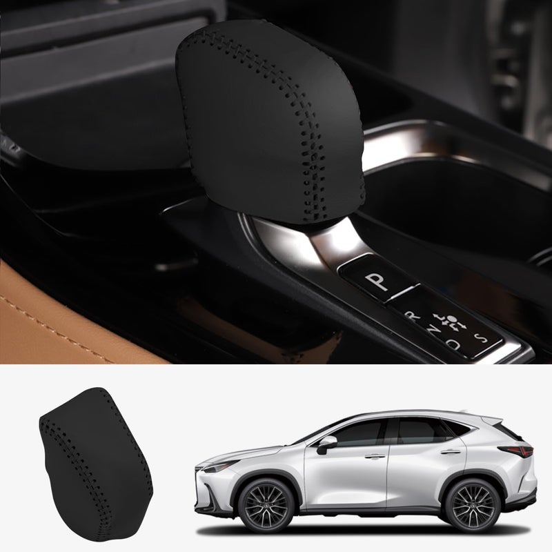 Treesiche Custom Interior Accessories for Lexus NX 250 350 350h 450h+ 2022 2023 RX 350 350h 450h+ 500h Leather Automatic Gear Shift Knob Cover, Transmission Boots Shift Lever Sheath - Image 1